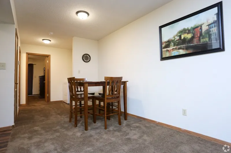 Dining area with a table for four